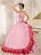 High Quality Sparkle Applqiues Sweet 16 Quinceanera Dress Pink Amiable