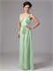 V-neck Straps Apple Green Mother Evening Dress Custom Fit Free