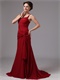 Wine Red Spaghetti Straps Mother Of The Bride Dress As Gift