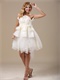 Romantic White Bow Emberllish Puberty Prom Gowns Design Your Own