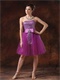 Sparkling Purple Short Prom Dress Detachable Multiple Wear Method