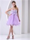 Classical Style Lilac Empire Waist Short Annual General Prom Dress