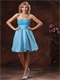 Baby Blue Sweetheart Beaded Sweet 16 Dress For Petite Girl