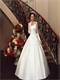 Simple Concise High Quality Satin Puffy Bridal Wedding Dress Bowknot Back