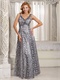 Printed Leopard V-neck Empire Customize Prom Dress For Maternity