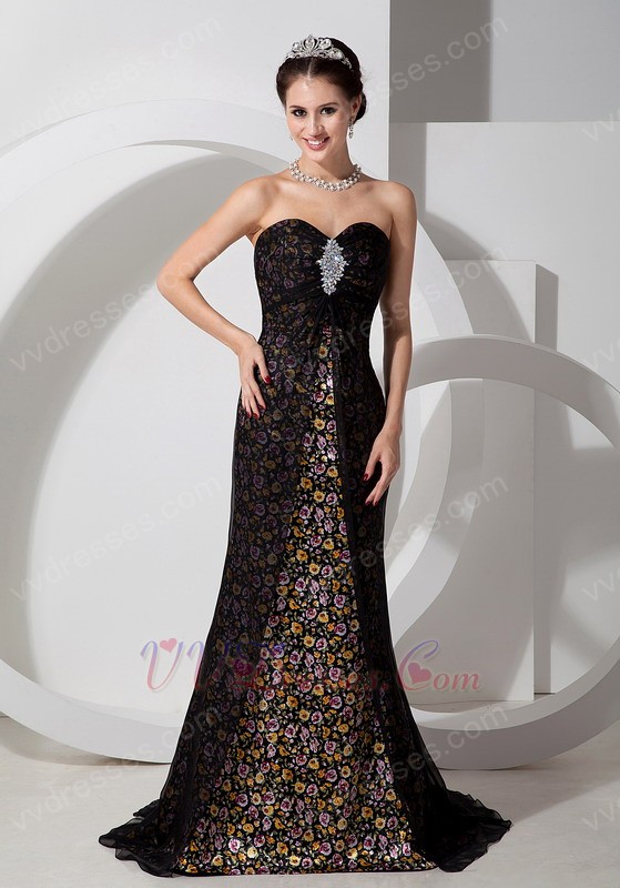 ... Dresses :: Empire Waist Printed Top Designer Evening Dress For Sale