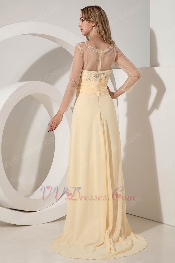 Mother Of The Bride Dresses :: Long Sleeves Yellow Mother Of The Bride ...