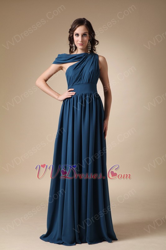 steel blue mother of bride dress