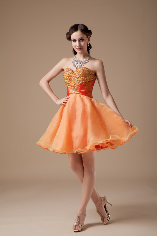 Home :: Orange Color Dresses :: Orange Skirt Cheap Sweet 16 Dresses ...