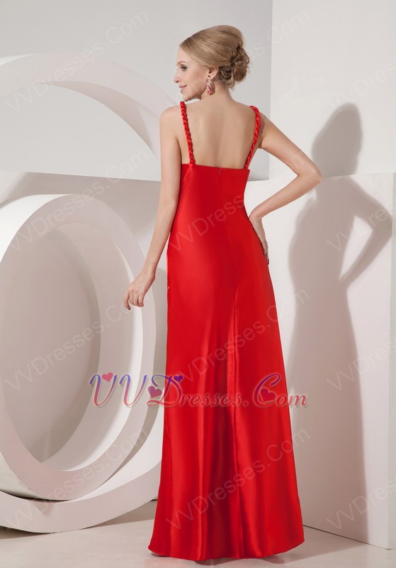 Home :: Red Color Dresses :: Elegant Spaghetti Straps Dark Red Cache ...