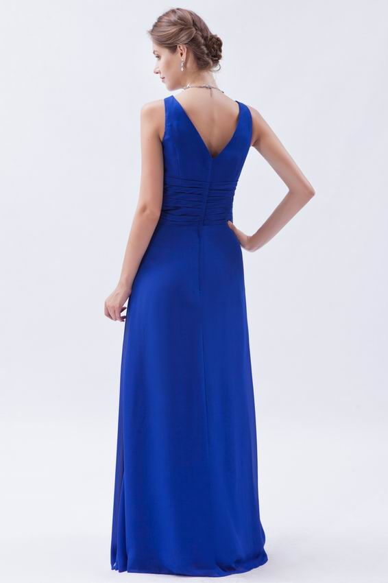 Cheap V-Neck Royal Blue Pro Party Dress For Sale