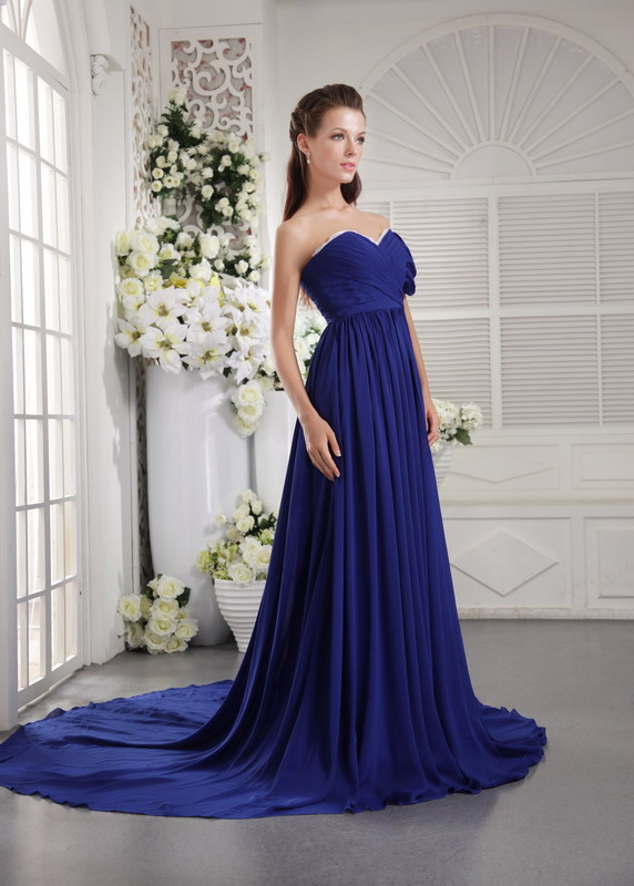 one shoulder royal blue