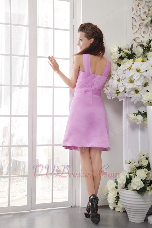 ... :: Lilac High-neck Knee-length Short Prom Dress Under 100 US Dollar