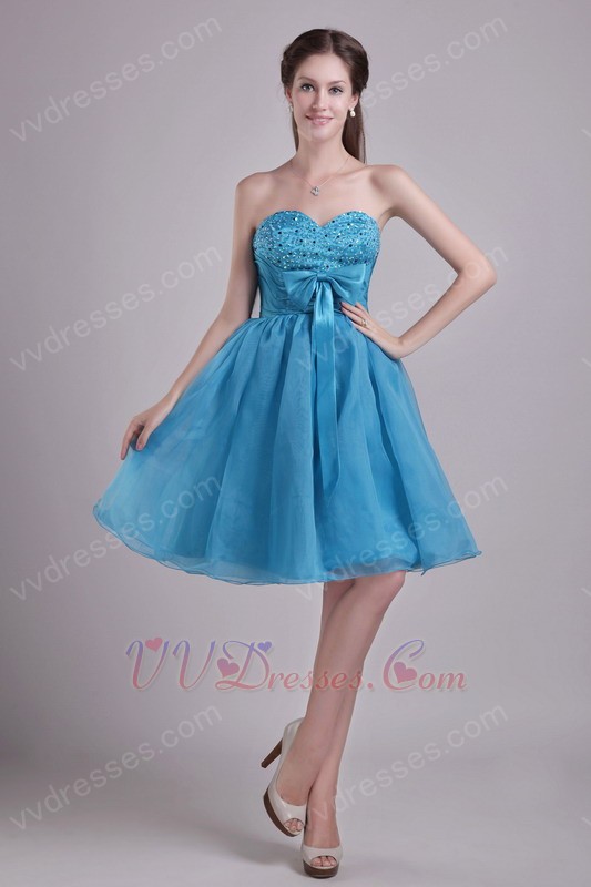 ... short-prom-dressesteal-blue-organza-aline-skirt-short-prom-dress-by