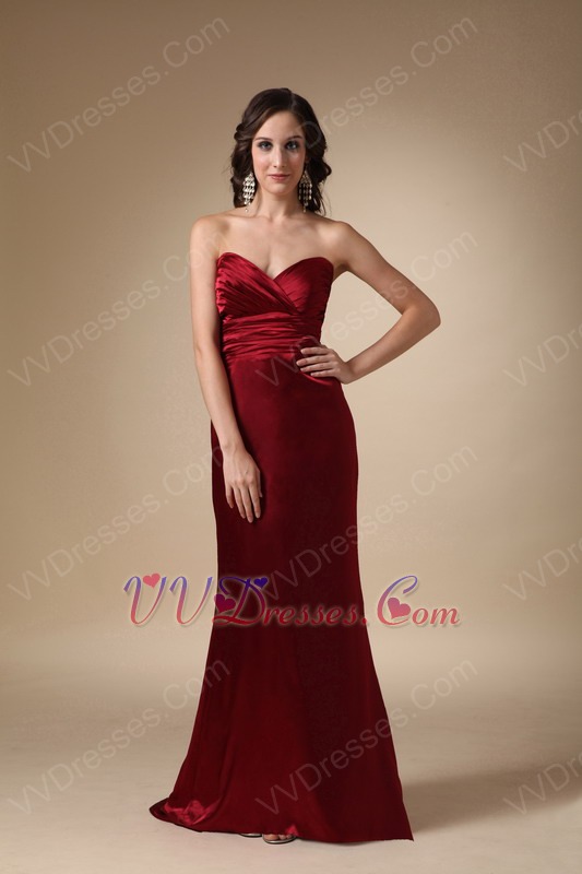 ... Wine Red Color Dresses :: Sweetheart Column Wine Red Long Prom Dress
